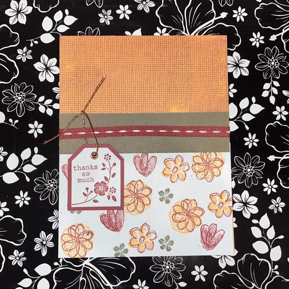 Set of 5 Homemade Cards - Thanks so much